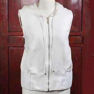 Ashley Stewart Sleeveless Linen Blend Vest